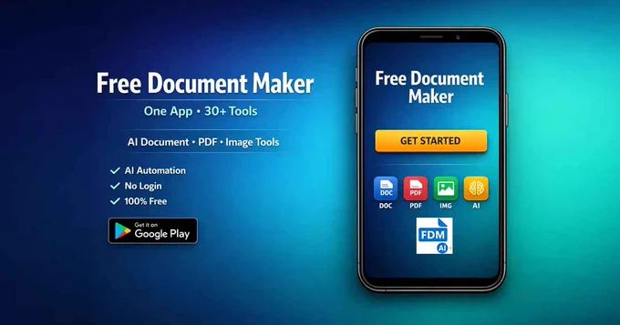AI document app Free Document Maker on Google Play with tools for documents PDF editing and image conversion