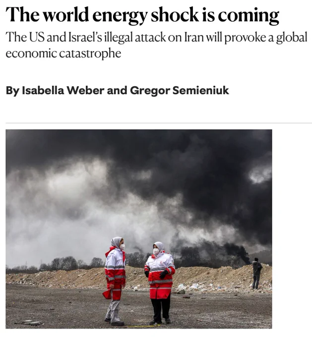 screenshot of the article heading at https://www.newstatesman.com/international-politics/geopolitics/2026/03/the-world-energy-shock-is-coming