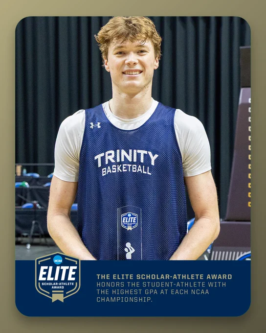 Samuel Norris is the 2026 NCAA Divisoin III Men's Basketball #EliteScholar Athlete award winner