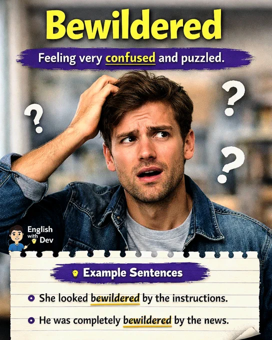 Bewildered (adjective)