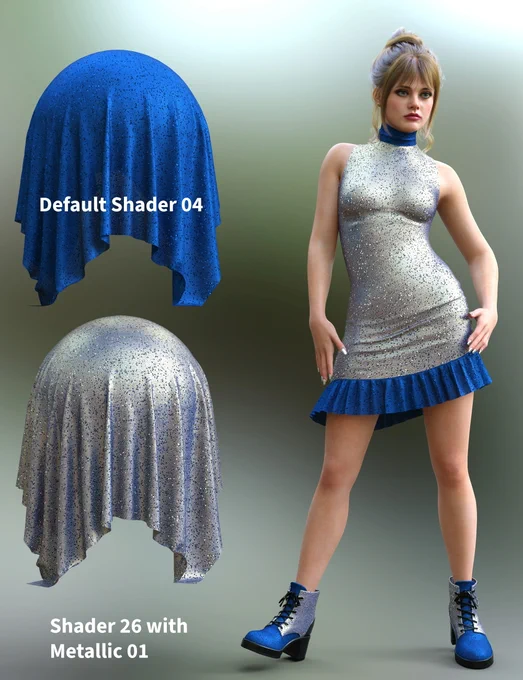 Looking for that perfect shimmer? ✨ The Sparkly Drape Iray Shaders are here. 30 dazzling fabric shaders   30 metallic overlays. Full Merchant Resource included—bake them into your projects and design freely. @daz3d 

https://www.daz3d.com/sparkle-drape-fabric-iray-shaders--mr

#Nelmi3D #MerchantResource #shaders