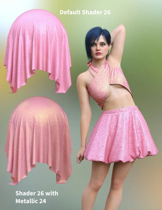 Looking for that perfect shimmer? ✨ The Sparkly Drape Iray Shaders are here. 30 dazzling fabric shaders   30 metallic overlays. Full Merchant Resource included—bake them into your projects and design freely. @daz3d 

https://www.daz3d.com/sparkle-drape-fabric-iray-shaders--mr

#Nelmi3D #MerchantResource #shaders