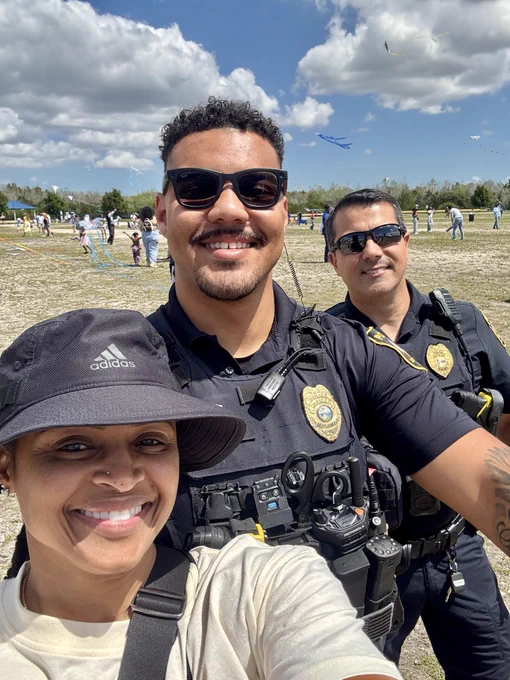 Miramar Kite Fest with officers