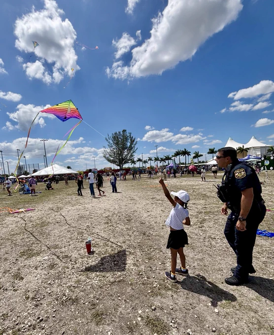 Miramar Kite Fest with officers