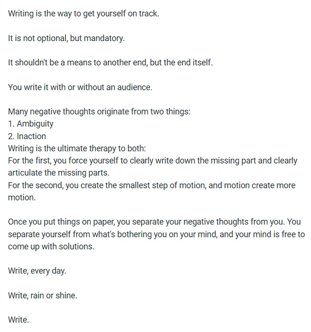 Why writing is curing