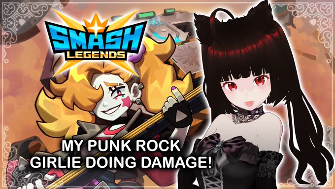 Victoria "Vicky" Spade, CatPire Vtuber, Smash Legends playing as Goldie