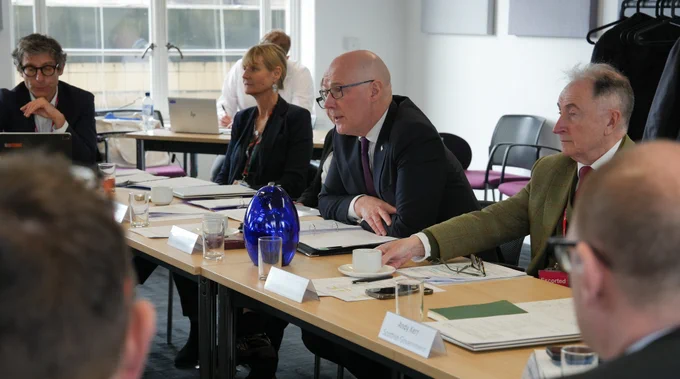 First Minister John Swinney co-chairing a meeting of the Scottish Energy Advisory Board.