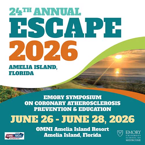 Join us for ESCAPE! June26-28, Amelia Island, FL. Register Now: https://cmetracker.net/EMORY/Publisher?page=pubOpen#/EventID/28699/