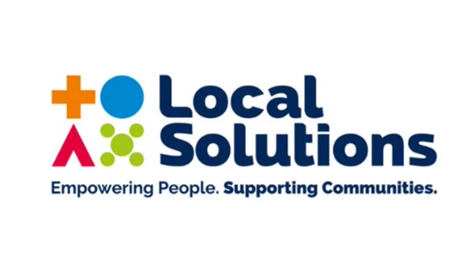 Logo of Local Solutions featuring the tagline Empowering People. Supporting Communities.