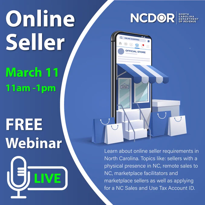 Online seller
march 11
11-am-1pm
free webinar