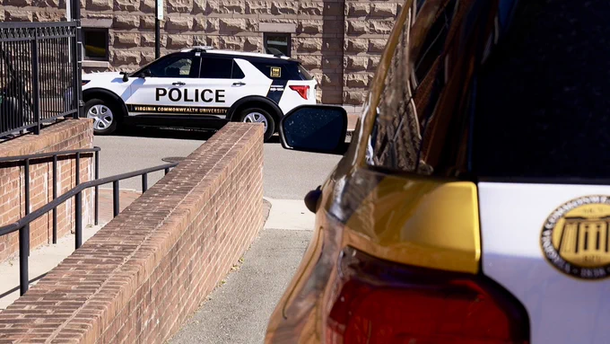 A VCU Police vehicle parked on campus near the Virginia Commonwealth University gym in downtown Richmond, Virginia. 