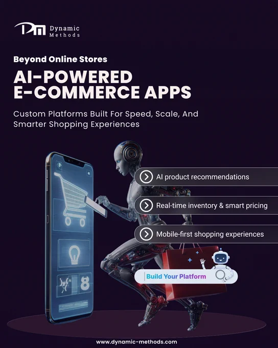 𝐀𝐈   𝐫𝐞𝐚𝐥-𝐭𝐢𝐦𝐞 𝐢𝐧𝐯𝐞𝐧𝐭𝐨𝐫𝐲 = 𝐟𝐞𝐰𝐞𝐫 𝐜𝐚𝐫𝐭 𝐚𝐛𝐚𝐧𝐝𝐨𝐧𝐬, 𝐟𝐚𝐬𝐭𝐞𝐫 𝐜𝐡𝐞𝐜𝐤𝐨𝐮𝐭𝐬. 🚀🛒

https://dynamic-methods.com/retail/

#EcommerceSolutions #EcommerceAI #MobileApp #RetailTech #DigitalTransformation #DynamicMethodSolution