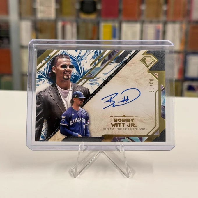 2025 Topps Diamond Icons Diamond Drip Autograph Card
Bobby Witt Jr., Kansas City Royals (03/15)