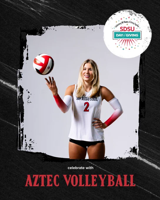 Aztec Volleyball - Day of Giving Graphic - 03.10.26