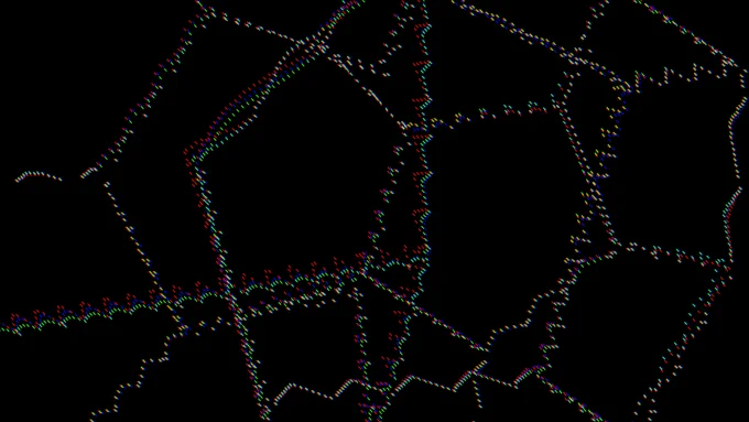 Still from Ex Nihilo (Cosmos). Custom software (color, silent), computer, screen or projector, NFT registration.