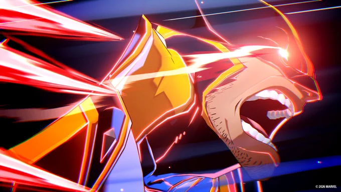 A close-up of Wolverine lunging forward, ready to strike his opponent.