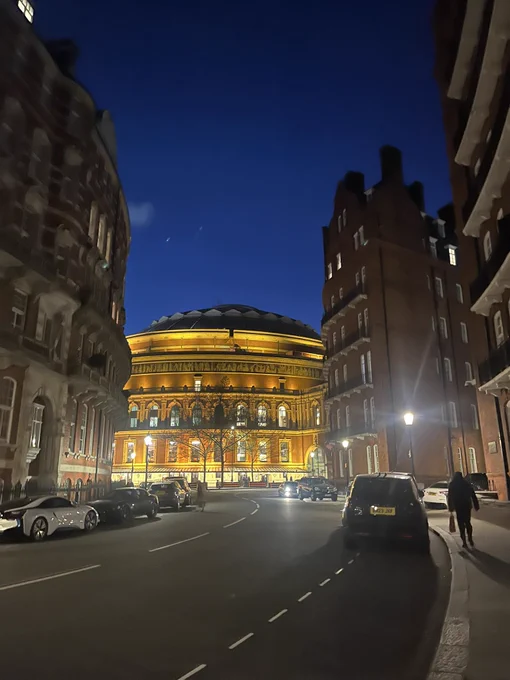 Royal Albert Hall at night