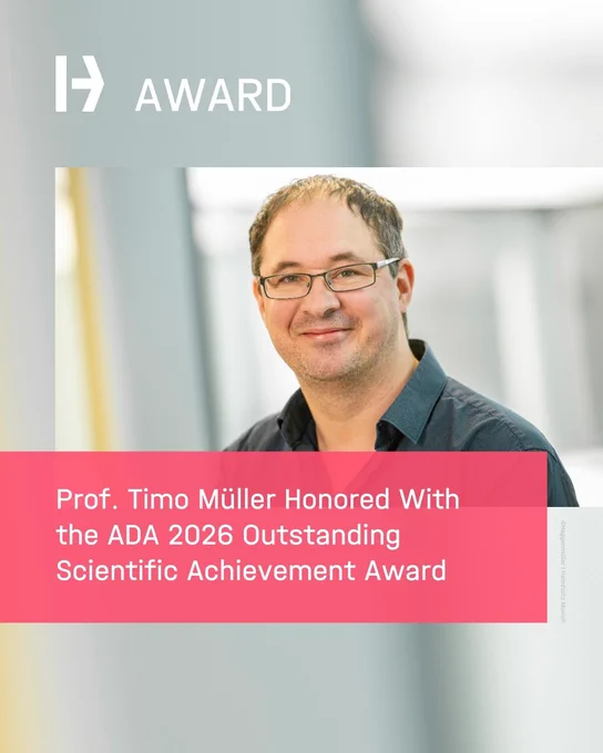 Timo Müller Receives the ADA 2026 Outstanding Scientific Achievement Award