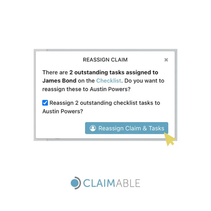 Claimable Software Functionality - Automatically Reassign Tasks