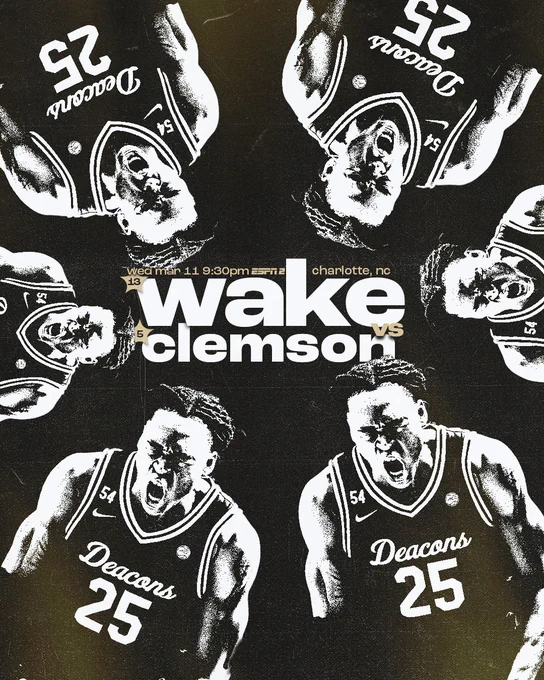 Gameday - No. 12-seed Wake Forest men's basketball vs. No. 5-seed Clemson - 2026 ACC Tournament, Second Round - Wednesday, March 11 at 9:30 p.m. inside Spectrum Center