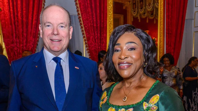 HSH Albert II Prince of Monaco and Hon Shirley Botchwey Commonwealth Secretary General