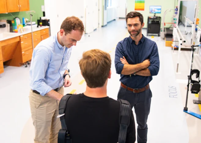 Jonathan Calvert (left) is lead author of the research. David Borton (right) is the senior author.