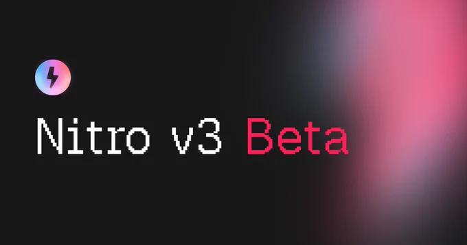Nitro v3 is now available as a public beta — a ground-up evolution of the server framework, built around web standards, Rolldown, Vite v8, and the same deploy-anywhere promise.
