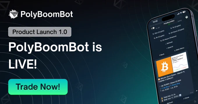 PolyBoomBot is LIVE! Trade Now: https://t.me/PolyBoomBot