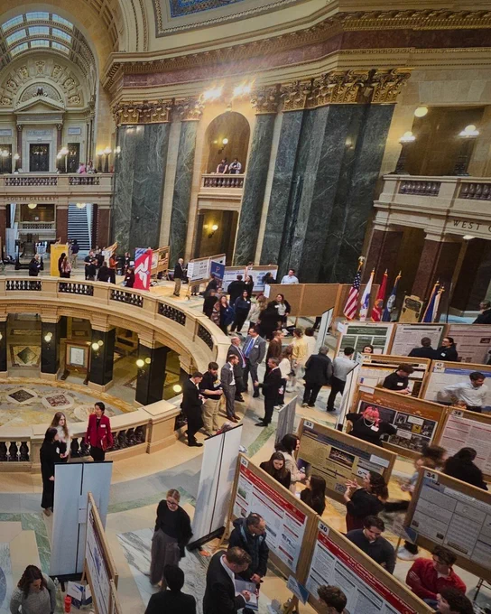 Research in the Rotunda event at the Wisconsin State Capitol.