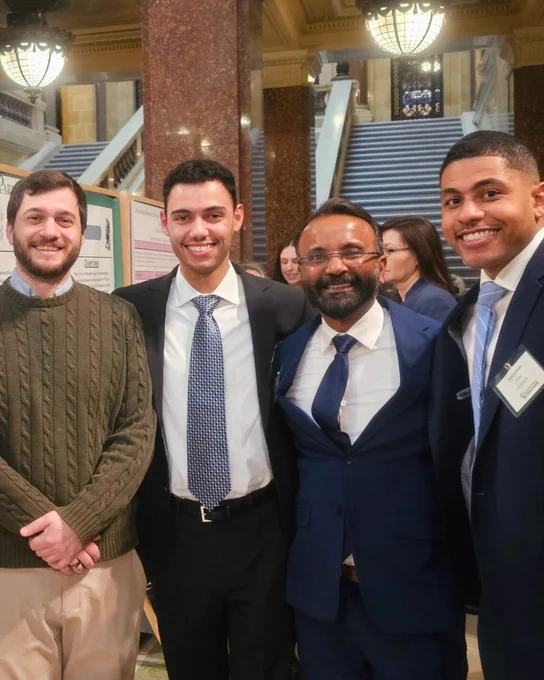 Group of UW-Parkside Students and Faculty at the Research in the Rotunda Event at the Wisconsin State Capitol
