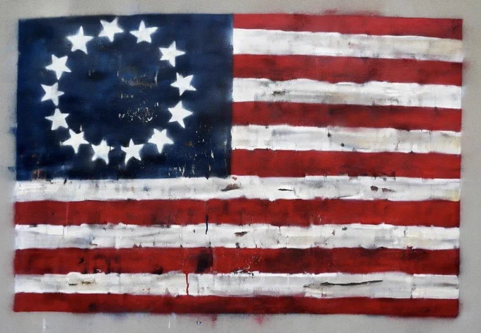 Original American Flag depicting thirteen colonies