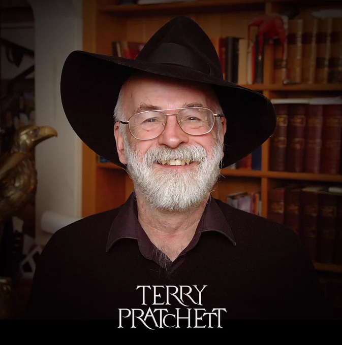 A photo of author Sir Terry Pratchett