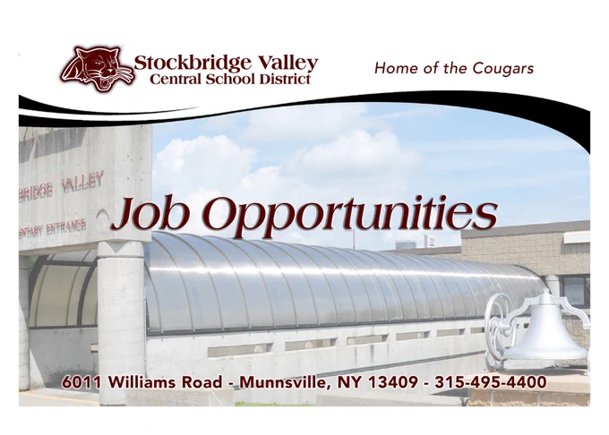 Job Opportunities at Stockbridge Valley Central School District in Munnsville NY 
