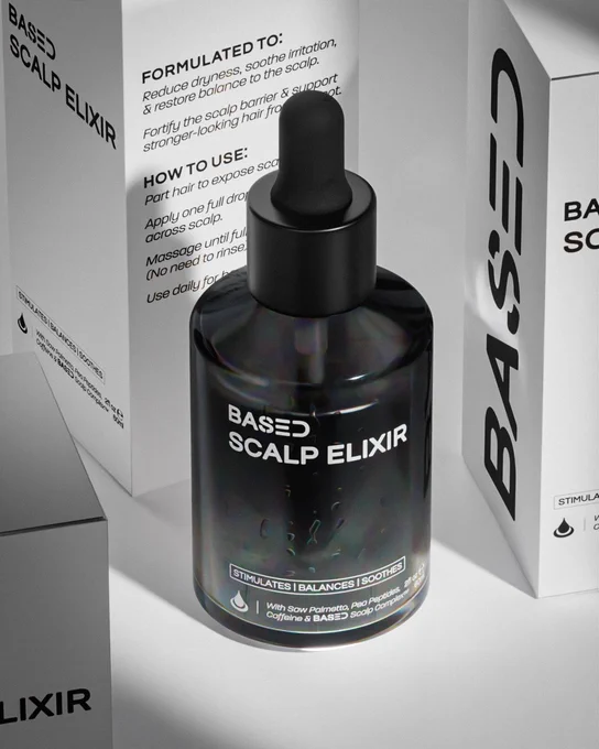 BASED Scalp Elixir I made from scratch for my job application #3DProductDesign #ProductVisualization #3DRender #ProductRender 
