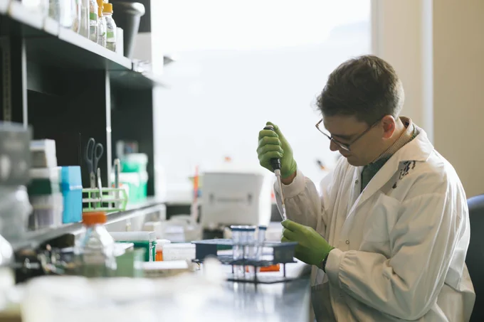 Professor David Cook in his lab