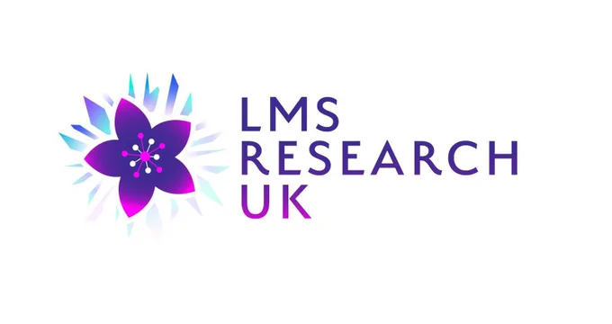 Leiomyosarcoma Research UK’s logo featuring a purple flower with LMS Research UK written in purple capital letters. 