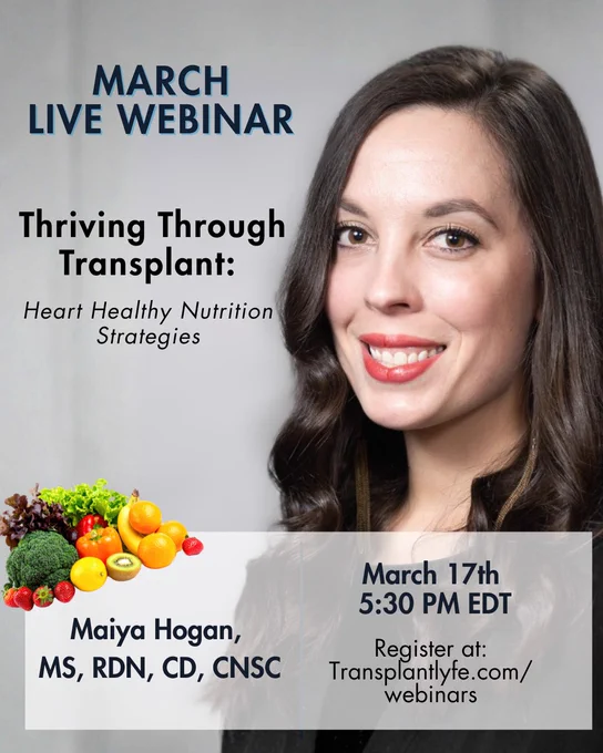 Poster for the webinar, noting the date of March 17 at 5:30 PM Eastern daylight time and showing the speaker’s headshot