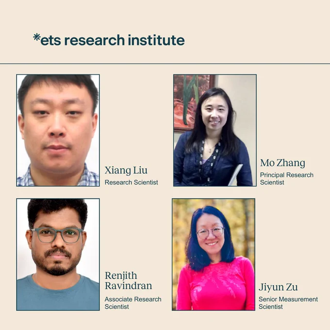 Pictures of two men and two women. Beside each picture is a name: Xiang Liu, Mo Zhang, Renjith Ravindran, Jiyun Zu.