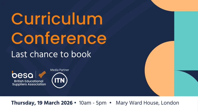 Visual asset promoting the Curriculum Conference. Provides date and location details.
