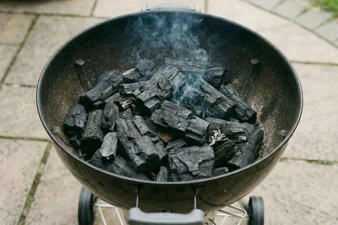 Charcoal grill.