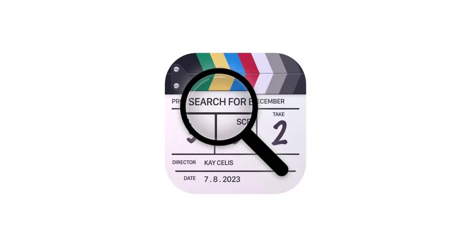 A film clapperboard displays "SEARCH FOR DECEMBER," with details on director and dates, highlighting its film production context.