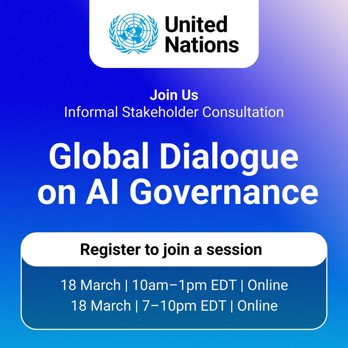 Global Dialogue on AI Governance happening on 18 March