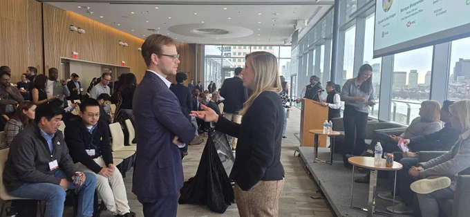 Students networking at the event 