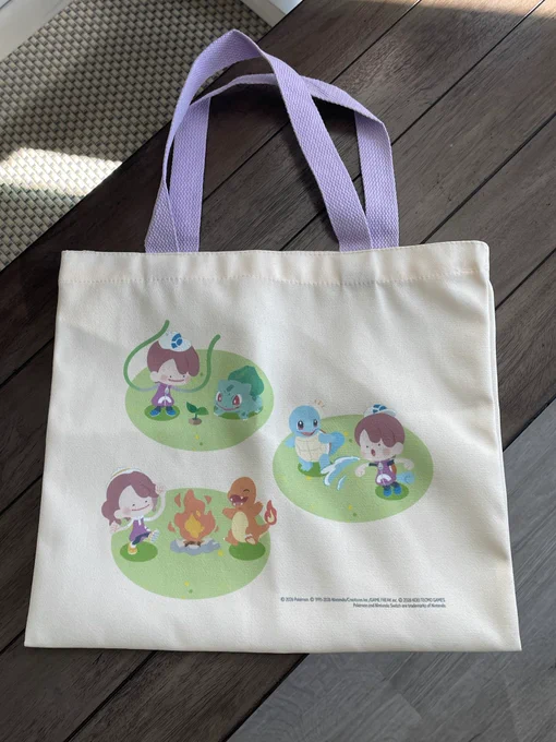 Pokopia preorder bonus which is a tote bag with pokopia characters on it
