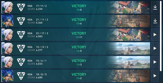 Match history