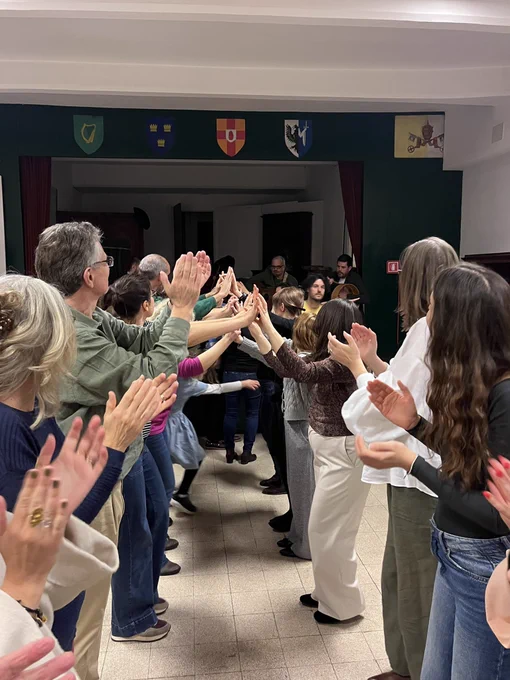 People dancing.