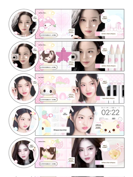 61. winter
62. winter 
63. kya
64. kya
65. sohee