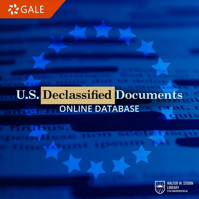 Image text says, "U.S. Declassified Documents / Online Database"