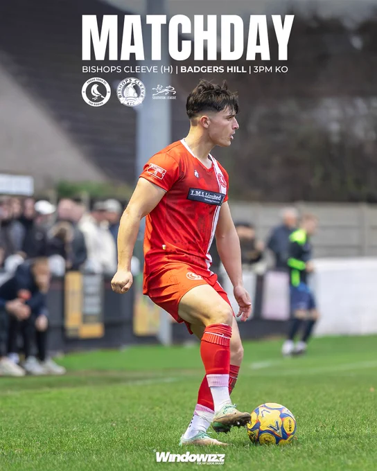 Frome Town Football Club fixture today at Badgers Hill with a 3pm kick off. Non league step 4 match