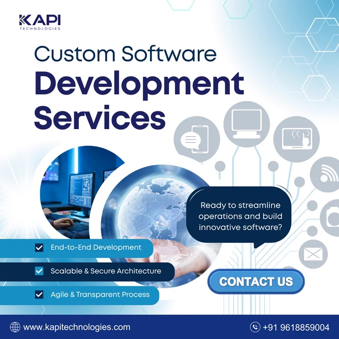 🚀 Build smarter digital solutions with Kapi Technologies.
Custom, scalable & secure software to power your business growth.

🌐 www.kapitechnologies.com

📞  91 9618859004

#SoftwareDevelopment #CustomSoftware #WebDevelopment #TechSolutions #DigitalTransformation #StartupIndia #KapiTechnologies 🚀